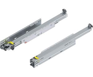 Blum Movento Tip On Blum Coulisse à sortie totale 480 NL, tiroir pouvant supporter jusqu'à 40 kg, guidage inférieur 760H4800T