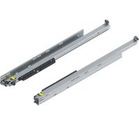 Blum Movento Tip On Blum Coulisse à sortie totale 750 NL, tiroir pouvant supporter jusqu'à 60 kg, guidage inférieur 766H7500T