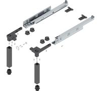 Blum Space-Step Kit de ferrures de socle Capacité de charge 150 kg 460mm Plastique/acier gris