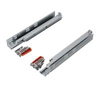 blum TANDEM coulisse tiroir 400mm sortie totale | sous-montée Softclose | Coulisses invisibles sous le tiroir | Blumotion Soft-Close | vraie sortie totale jusqu'à 30kg | montage en fond, zingué