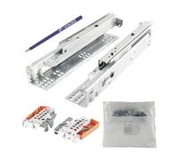 Blum Tandem Kit de glissières de tiroir 350 mm Blumotion avec raccord Blum pratique, capacité de charge maximale 30 kg - 1 paire de glissières de tiroir avec raccord