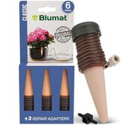 Blumat Lot de 6 piquets d'arrosage classiques pour plantes avec adaptateur - Insert auto-arrosage pour pots - Arroseur automatique pour plantes et accessoires pour plantes