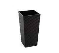 Blumentopf LAMELA Blumentopf FINEZIA RATAN 40 x 40cm, Höhe 75cm, schwarz