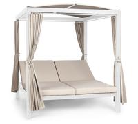 Blumfeldt Bain de Soleil Double, Transat Jardin Exterieur 2 Personnes, Chaise Longue de Jardin en Polyester, Imperméable, Chaise Longue avec Dossier Réglable, Séchage Rapide, Bains de Soleil Design