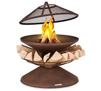 Blumfeldt Aguilera 65cm Faible Brasero avec grille Rouiller