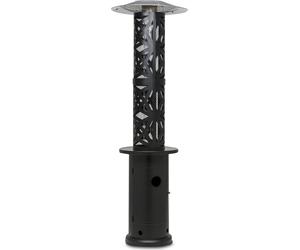 Blumfeldt Chauffage de terrasse, chauffage radiant au gaz pour terrasse, jardin et balcon, chauffage de terrasse avec allumage électrique, vue sur la flamme à 360°, chauffage radiant au gaz avec roule
