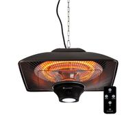 Blumfeldt Chauffage Electrique Suspendu à Infrarouge, Chauffage de Jardin 2000W, Exterieur Terrasse en Fibre de Carbone à 2 Températures, IP24 pour Veranda, d'Appoint Econome