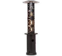 Blumfeldt Chauffage de terrasse, chauffage radiant au gaz pour terrasse, jardin et balcon, chauffage de terrasse avec allumage électrique, vue sur la flamme à 360°, chauffage radiant au gaz avec roule
