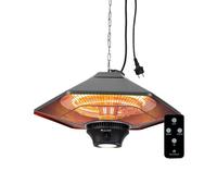 blumfeldt Heat Hexa - Lampe chauffante extérieur, Chauffage radiant infrarouge, Puissance: 800/1200/2000 W, IR ComfortHeat, Eléments chauffants halogènes, LED, Ecran tactile - Bronze