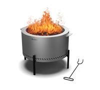 Blumfeldt Ignite Pure 53cm Faible Brasero avec grille Argent