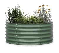 blumfeldt Jardinière Demi-Cercle 200L, Acier Galvalume Antirouille & Gel, Design Ergonomique 43cm, Montage Facile - pour Fleurs & Légumes