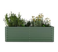 blumfeldt Jardinière rurélevée High Grow Straight, 1200 L en Acier Galvalume Anti Rouille, Design Ergonomique & Montage Facile, Structure Ouverte pour Fleurs, Herbes & légumes