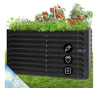 Blumfeldt Jardiniere sur Pieds, Espace Potager sur Pied Jardinage Extérieur, Potager Surélevé en Hauteur, Potager Sureleve Exterieur Jardin et Balcon, Bac Potager sur Pied en Acier, 1800L, 2 m