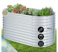 Blumfeldt Jardiniere sur Pieds, Espace Potager sur Pied Jardinage Extérieur, Potager Surélevé en Hauteur, Potager Sureleve Exterieur Jardin et Balcon, Bac Potager sur Pied en Acier, 804L, 1,6 m