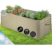 Blumfeldt Jardiniere sur Pieds, Espace Potager sur Pied Jardinage Extérieur, Potager Surélevé en Hauteur, Potager Sureleve Exterieur Jardin et Balcon, Bac Potager sur Pied en Acier, 970L, 1,8 m