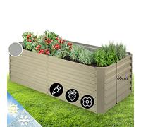 blumfeldt Jardiniere sur Pieds, Espace Potager sur Pied Jardinage Extérieur, Potager Surélevé en Hauteur, Sureleve Exterieur Jardin et Balcon, Bac Pied en Acier, 970L, 1,8 m