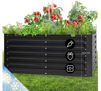 Blumfeldt Jardiniere sur Pieds, Espace Potager sur Pied Jardinage Extérieur, Potager Surélevé en Hauteur, Potager Sureleve Exterieur Jardin et Balcon, Bac Potager sur Pied en Acier, 432L, 1,2 m