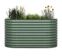 blumfeldt Jardinière Surélevée High Grow, 1000L en Acier Galvumé Résistant à la Rouille & Gel, 160x80x80 cm, Montage Facile, Idéal pour Fleurs, Herbes & Légumes - Jardiniere Exterieur Ergonomique