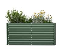 blumfeldt Jardinière surélevée High Grow Straight, 1800 L en Acier Galvalume antirouille, Ergonomique & Facile à Monter, Idéale pour Fleurs, Herbes & légumes - Jardinière d'extérieure Rectangulaire