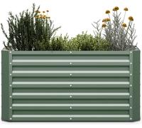 Blumfeldt Jardinière Surélevée High Grow Straight, 575L en Acier Galvumé Résistant à la Rouille & Gel, Montage Facile, Hauteur Ergonomique 60cm pour Fleurs, Herbes & Légumes – Jardiniere Exterieur