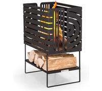 Blumfeldt Brasero Exterieur pour le Jardin et Terrasse, Brasero Portable, Couvercle Pare-Etincelles, Bol en Acier, Brasero BBQ Circulaire avec Foyer Camping, Brûleur à Bois Résistant aux Intempéries