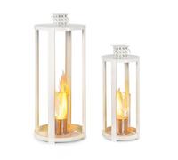 Blumfeldt Lanterne à éthanol Fiamme Cilindro 2 formats brûleur en acier inoxydable 0 3 litre durée de combustion 4h
