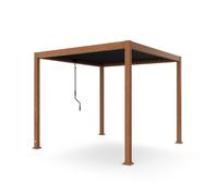 Blumfeldt LuminaHaven Pergola 3x3m Acier galvanisé Protection UV Cadre en aluminium Pavillon Couleur bois