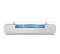 Blumfeldt Perth Meuble TV bas LED 3 niveaux blanc, 195 x 44 x 50 cm G