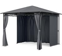 Pavillon de jardin avec auvent Pergola Blumfeldt Mondo 295x262x295 acier polyester Gris