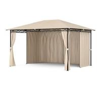Blumfeldt Mondo Tonnelle 3x4 – Cadre Acier, avec Rideaux, Résistant aux Intempéries, Tonnelle de Jardin, Facile à Assembler, Beige