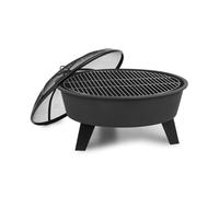 Blumfeldt Nolana 71cm Faible Brasero avec grille Noir