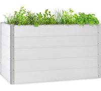 Blumfeldt Jardinière surélevée Nova Grow 150×91×100 cm hauteur adaptée au dos WPC aspect bois blanc