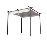 Blumfeldt Pergola Pantheon Robust 3x3 m acier thermolaqué toit en polyester résistant