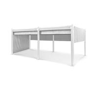 Blumfeldt Pergola Aluminium Polycarbonate 3x6m, Pergola Terrasse, Hydrofuge, Tonnelle de Jardin avec Côtés, Kit Pergola en Métal avec Cadre en Aluminium, Protection UV, Toit et Côtés en Polyester