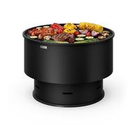 Blumfeldt Pompeji Brasero avec gril Brasero Barbecue pare-étincelles anti-basculement robuste 60 cm Noir