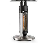blumfeldt Primal Heat - Chauffage radiant sur pied, Chauffage IR pour mange-debout, infrarouge, Radiateur infrarouge 1600 W, Capteurs de proximité infrarouges, Hauteur : 65 cm, Argent