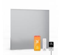 Blumfeldt radiateur infrarouge mural 360 W – IP44, thermostat externe, contrôle par appli & télécommande, aluminium, verrouillage parental, pour salle de bain, 6-10 m²