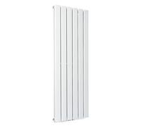 Blumfeldt Radiateur de salle de bain, design plat, économique, vertical, à tubes, 485 W, avec thermostat, radiateur mural pour salle de bain et salon