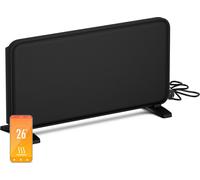 Blumfeldt radiateur infrarouge 2000 W - mural/sur pied, graphène, appli &tactile, thermostat, IP24, protection surchauffe/renversement, pour pièces jusqu'à 20 m², noir