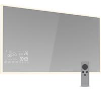 Blumfeldt radiateur Infrarouge 600 W – Miroir intelligent LED, IP43, WiFi, 5-50°C, radiateur infrarouge de salle de bain, contrôle par appli & télécommande, verrouillage parental, 6-12 m²
