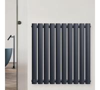 Blumfeldt Radiateur Mural - 462 W, Acier Poudré, Simple Couche, Raccordement Central ½", Installation Murale, Chauffage Efficace pour Salle de Bain, Salon & Bureau, 60x60 cm, Anthracite