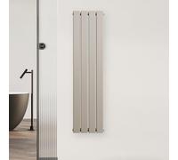 blumfeldt Radiateur Mural - 612 W Design Moderne, Raccordement Central ½, Montage Mural Inclus, Radiateur Économique pour Toute Pièce, 120x30 cm, Sable