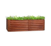 Blumfeldt Potager surélevé de jardin Rust Grow – finition rouille en tôle d'acier galvanisée