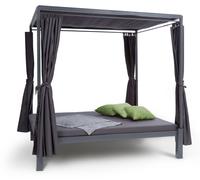 Blumfeldt Senator Lounge Transat 188 x 208 x 205cm pare-soleil - gris