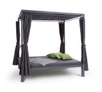 Blumfeldt Chaise longue de jardin Senator Lounge – Double 188×208×205 cm, rembourrage 8 cm, gris