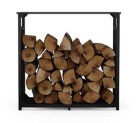 blumfeldt support à bois de chauffage - Support de bûches de cheminée 2,3 m³ avec toit en acier & housse de pluie, pour bois de chauffage extérieur, sac de transport inclus