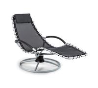 Blumfeldt The Chiller - Chaise Longue à Bascule , Chaise Longue de Jardin , 77x85x173 cm , Entretien Facile et résistant aux intempéries , Balancement 360° Comfort , Version 2020, Anthracite