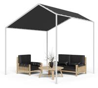 Blumfeldt Tonnelle de Jardin 3x3m avec Armature en Aluminium, Barnum Pliant, Toile Revêtement Hydrofuge, Pergola Etanche, Tonnelle Extérieur avec un Toit Imperméable et Résistant au Vent, UV 50+, Gris