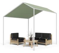 Blumfeldt Tonnelle de Jardin 3x3m avec Armature en Aluminium, Barnum Pliant, Toile Revêtement Hydrofuge, Pergola Etanche, Tonnelle Extérieur avec Toit Imperméable et Résistant au Vent, UV 50+, Vert