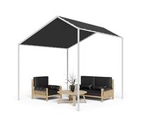 Blumfeldt Tonnelle de Jardin 3x3m avec Armature en Aluminium, Barnum Pliant, Toile Revêtement Hydrofuge, Pergola Etanche, Tonnelle Extérieur avec un Toit Imperméable et Résistant au Vent, UV 50+, Gris